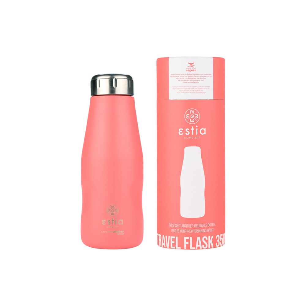 Θερμός Travel Flask 350ml Estia Save The Aegean Fusion Coral 01-22327