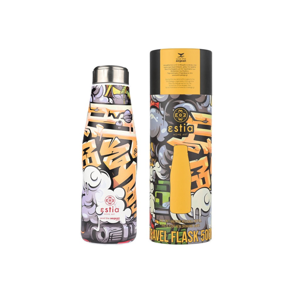 Θερμός Travel Flask 500ml Estia Save The Aegean Grafiti Rhythm 01-22068