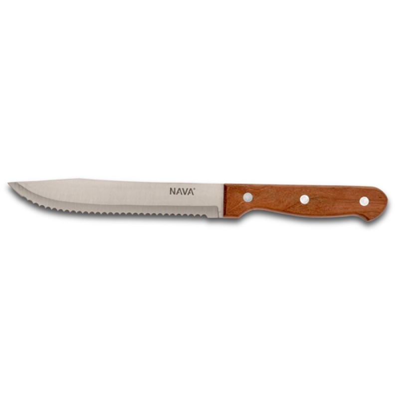 Μαχαίρι Butcher 30cm Ανοξείδωτο με Ξύλινη Λαβή Nava Terrestrial 10-058-054