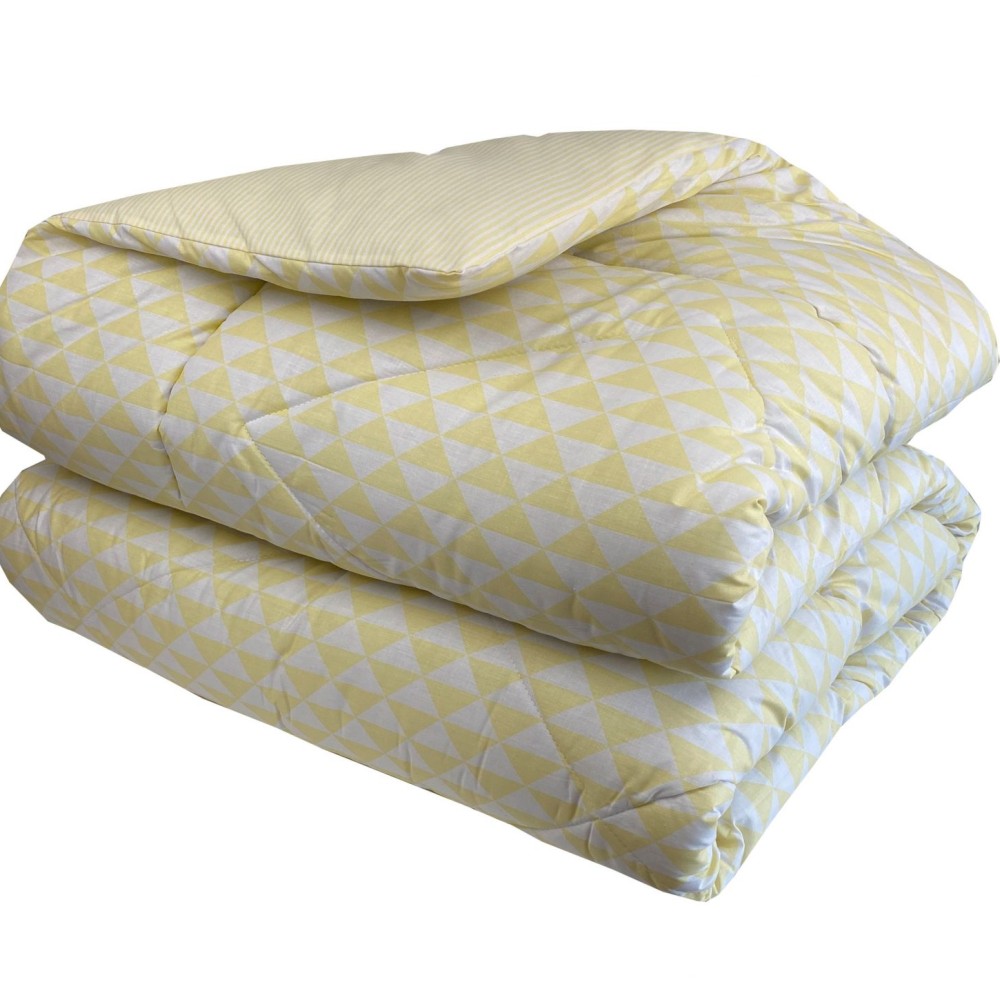 Πάπλωμα Υπέρδιπλο (220x240) 100% Βαμβάκι 144tc - Astron Italy Trigon Yellow