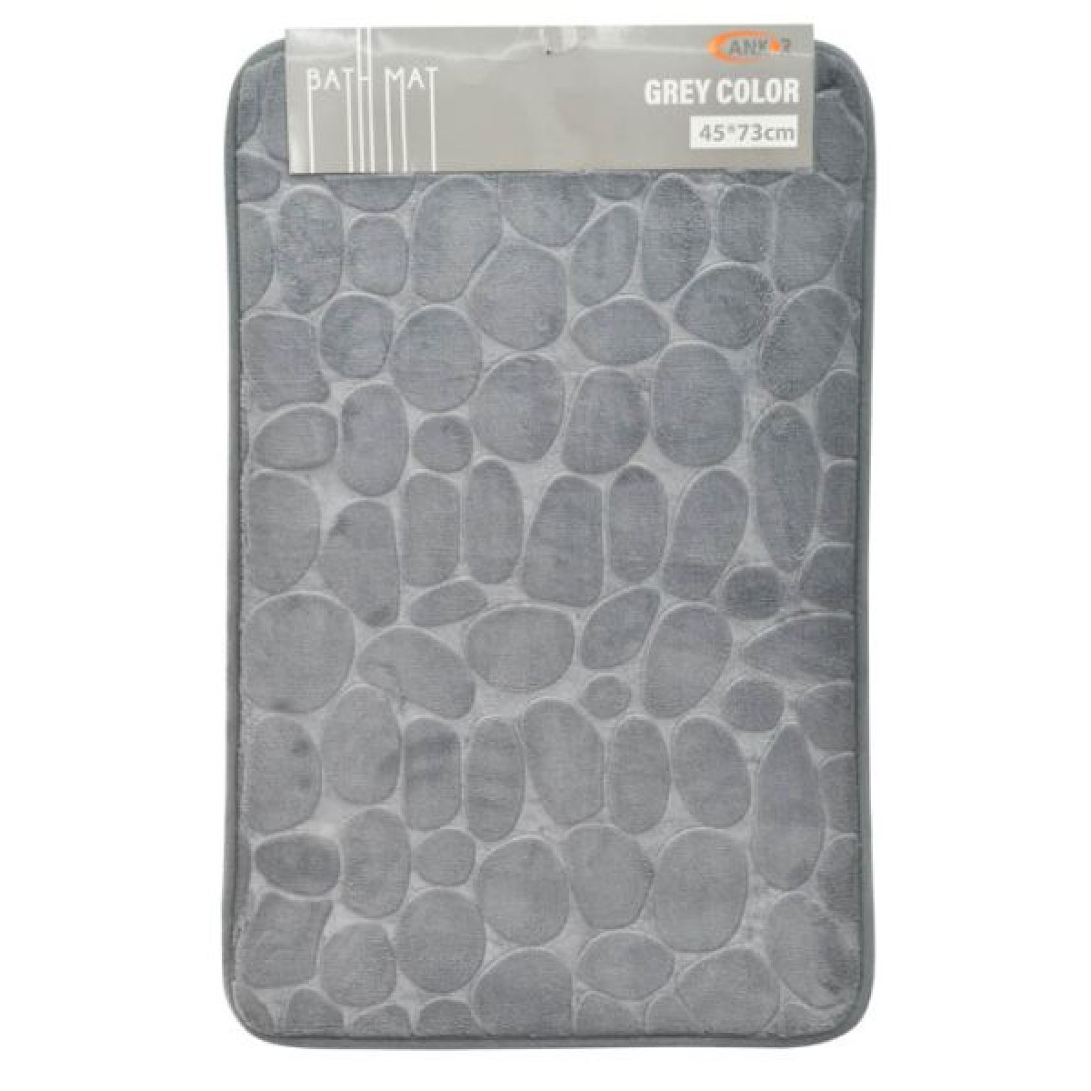 Πατάκι Μπάνιου (45x73) Αντιολισθητικό Ankor Memory Foam Grey 815609