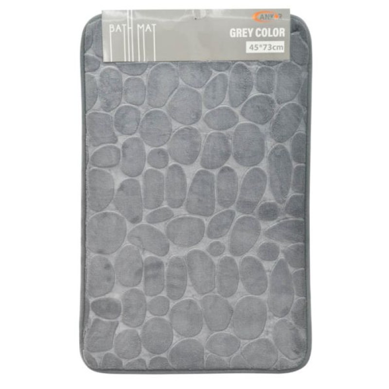 Πατάκι Μπάνιου (45x73) Αντιολισθητικό Ankor Memory Foam Grey 815609