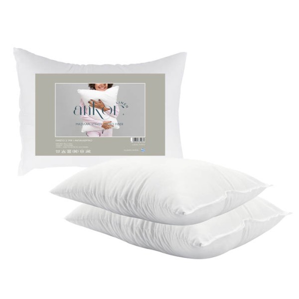Ζεύγος Μαξιλάρια Ύπνου Ankor (45x65) – Σετ 2 Τεμαχίων Microfiber