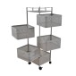 Ankor Grey - Beige Τρόλεϊ Αποθήκευσης 5 Θέσεων (28x28x91) Μεταλλικό 824175