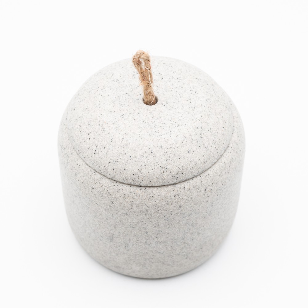 Ankor Stone Δοχείο για Βαμβάκι (Φ9.5x9.5) Πολυεστερικό