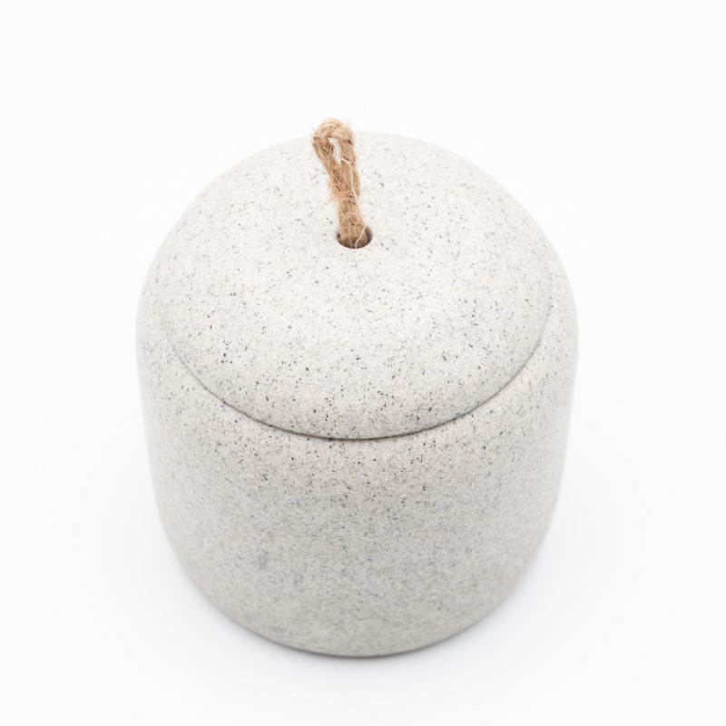 Ankor Stone Δοχείο για Βαμβάκι (Φ9.5x9.5) Πολυεστερικό