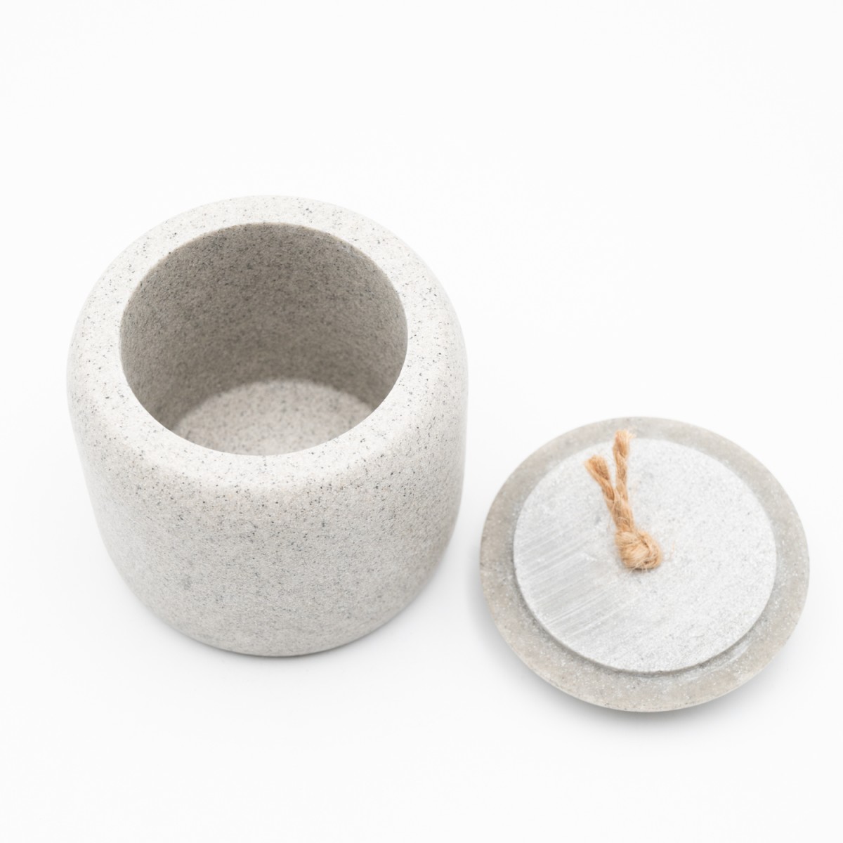 Ankor Stone Δοχείο για Βαμβάκι (Φ9.5x9.5) Πολυεστερικό