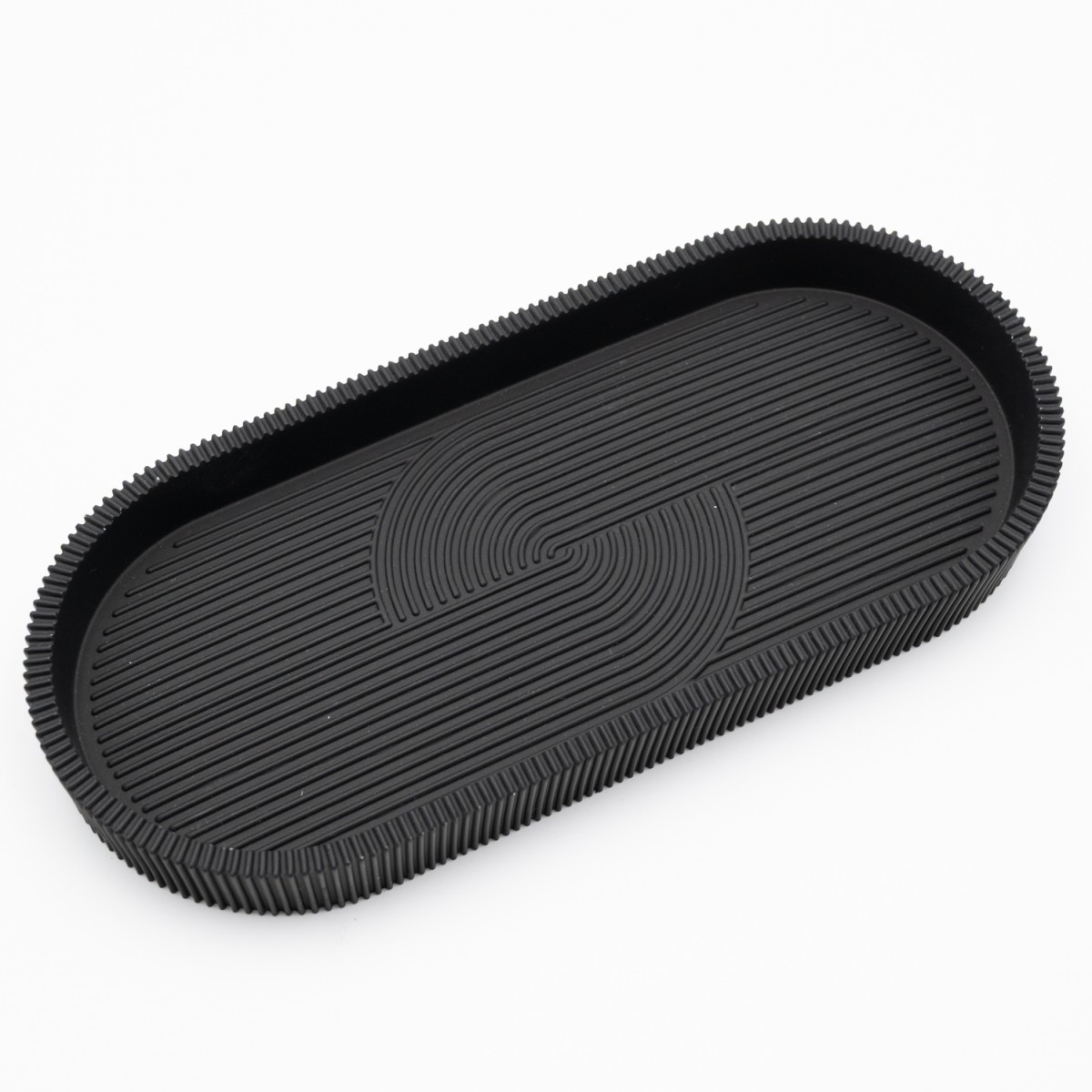 Ankor Circle Black Σαπουνοθήκη (25.6x11.3x3) Πολυεστερική