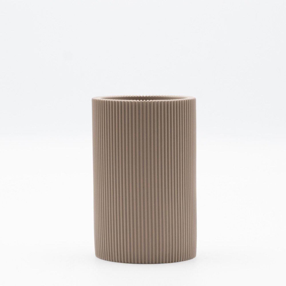 Ankor Circle Taupe Ποτήρι Μπάνιου (Φ7.5x11.7) Πολυεστερικό