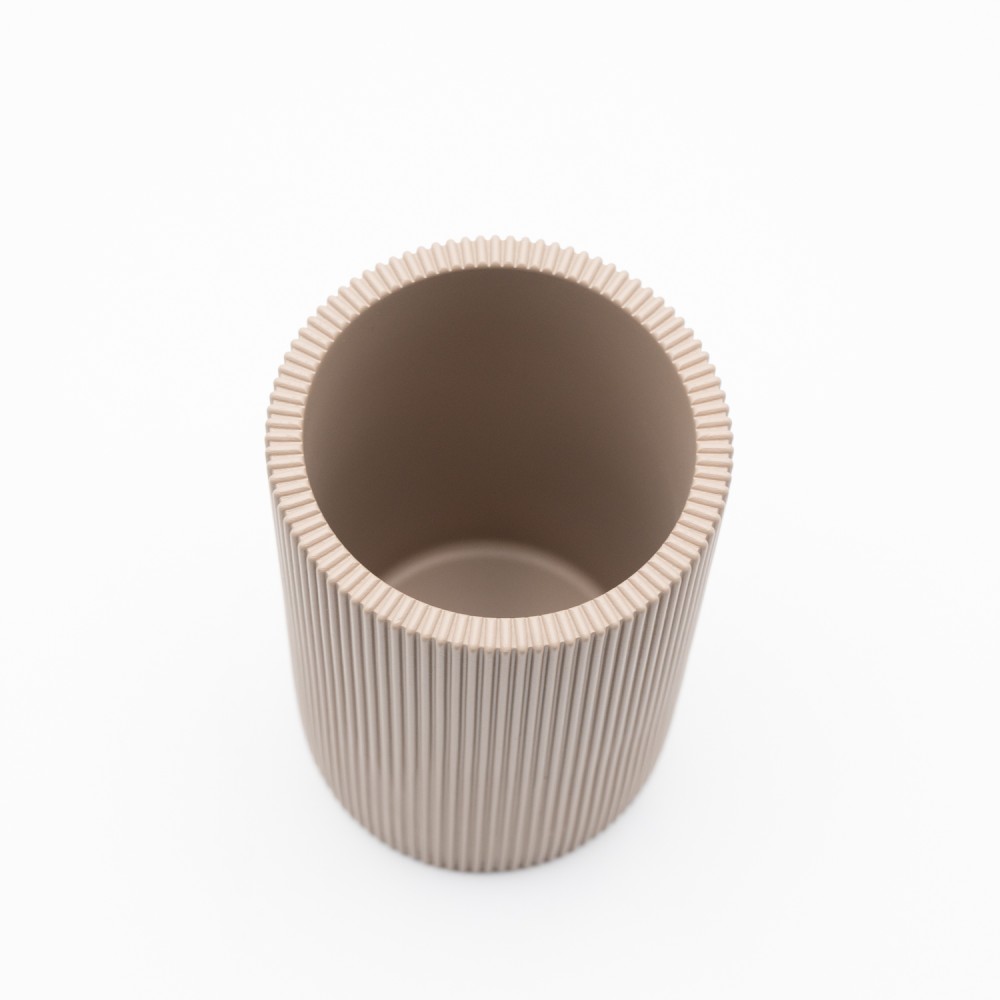 Ankor Circle Taupe Ποτήρι Μπάνιου (Φ7.5x11.7) Πολυεστερικό
