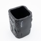 Ankor Tumbler Black Ποτήρι Μπάνιου (7.7x7.7x10.8) με Όψη Πέτρας