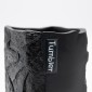 Ankor Tumbler Black Ποτήρι Μπάνιου (7.7x7.7x10.8) με Όψη Πέτρας