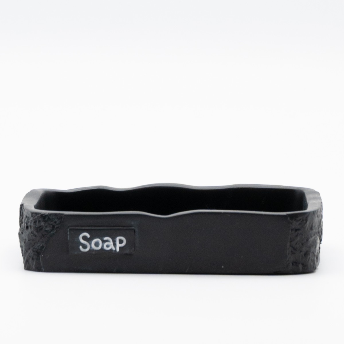 Ankor Soap Black Σαπουνοθήκη (12.7x8.6x2.5) με Όψη Πέτρας