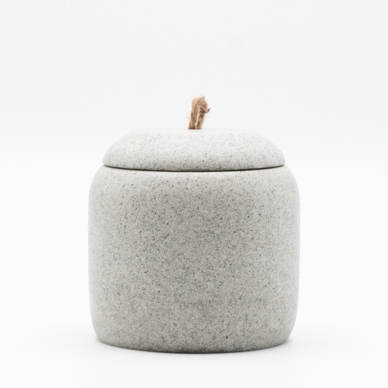 Ankor Stone Δοχείο για Βαμβάκι (Φ9.5x9.5) Πολυεστερικό