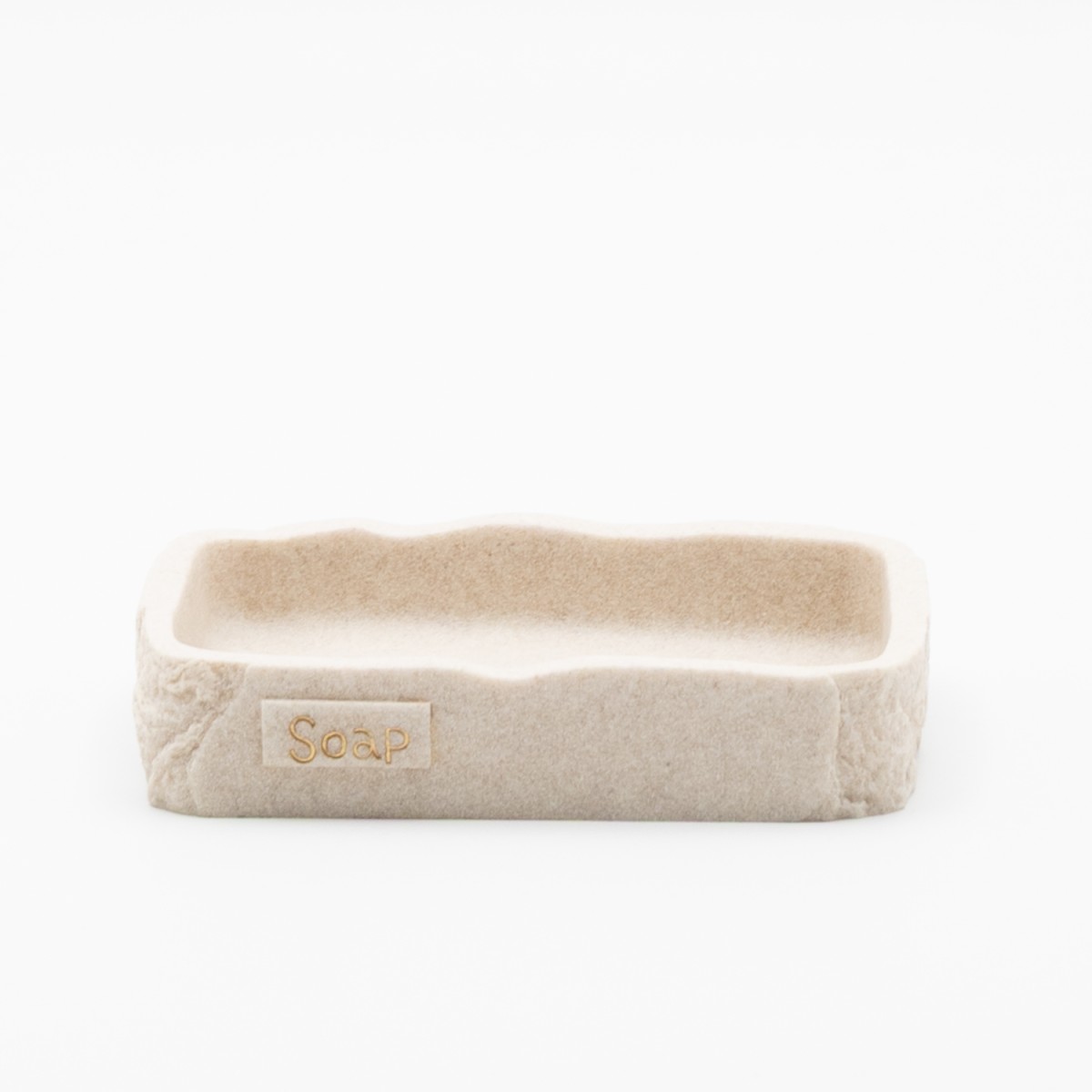 Ankor Soap Beige Σαπουνοθήκη (12.7x8.6x2.5) με Όψη Πέτρας