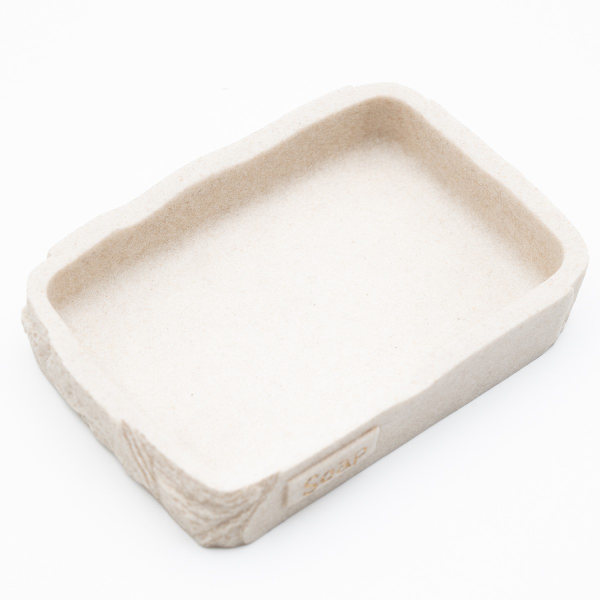 Ankor Soap Beige Σαπουνοθήκη (12.7x8.6x2.5) με Όψη Πέτρας