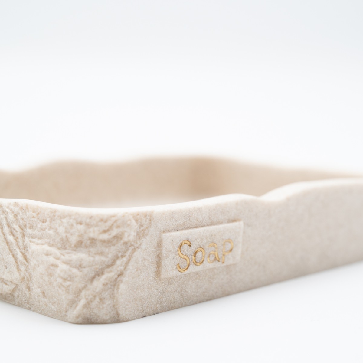 Ankor Soap Beige Σαπουνοθήκη (12.7x8.6x2.5) με Όψη Πέτρας