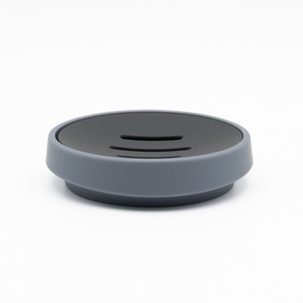 Nordic Grey Σαπουνοθήκη Μπάνιου (11.2x2.8) από ABS Rubber Soft-Touch & Σχισμές Αποστράγγισης