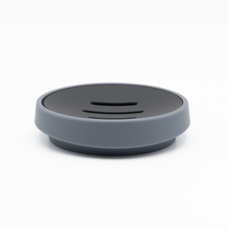Nordic Grey Σαπουνοθήκη Μπάνιου (11.2x2.8) από ABS Rubber Soft-Touch & Σχισμές Αποστράγγισης