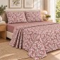 Σετ 2 Σεντόνια King Size (260x280) με 2 Μαξιλαροθήκες 100% Βαμβάκι - Astron Italy Irida Dusty Rose