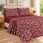 Σετ 2 Σεντόνια King Size (260x280) με 2 Μαξιλαροθήκες 100% Βαμβάκι - Astron Italy Irida Redwine