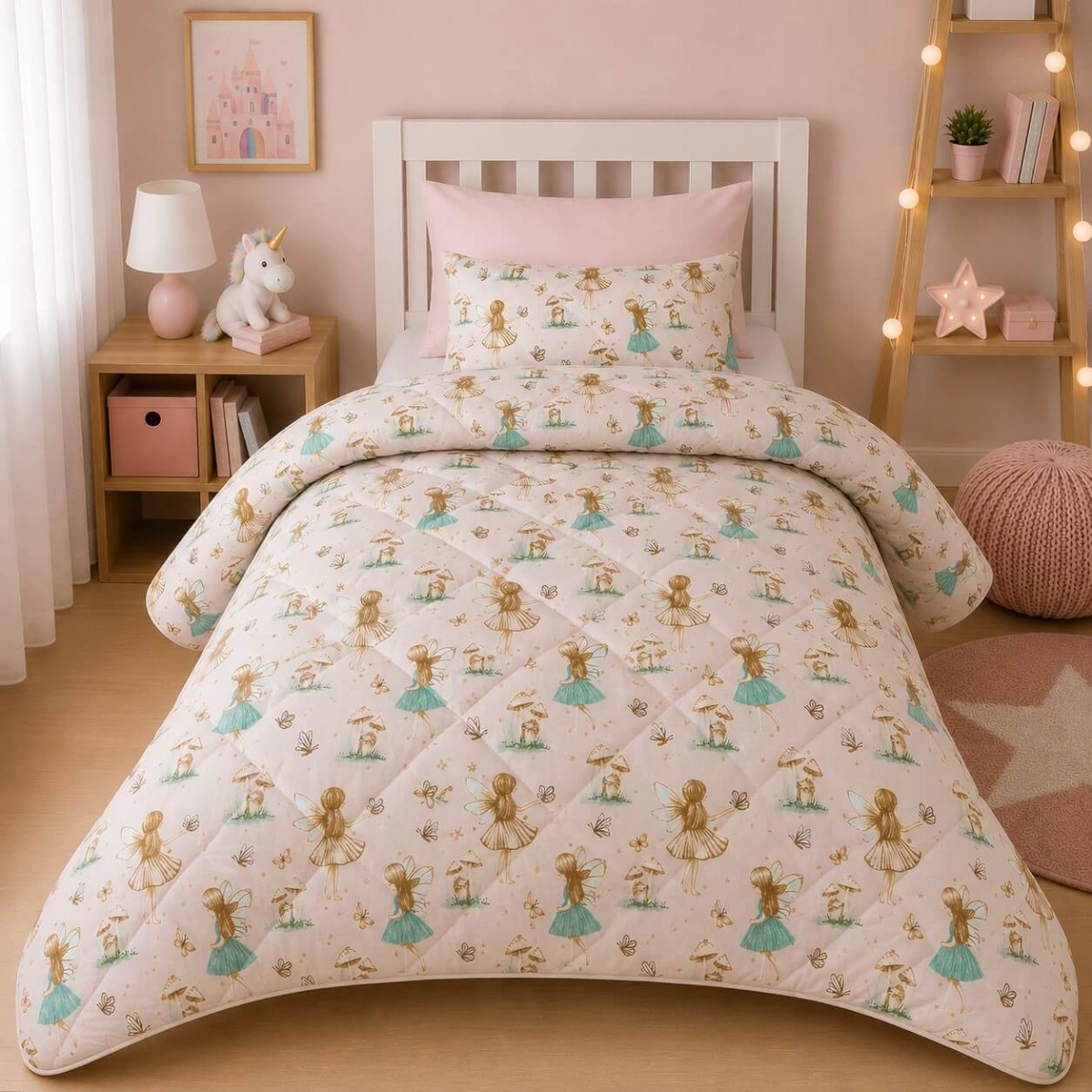 Παιδικό Πάπλωμα Μονό 160x240 cm 100% Cotton - Fairy Girl