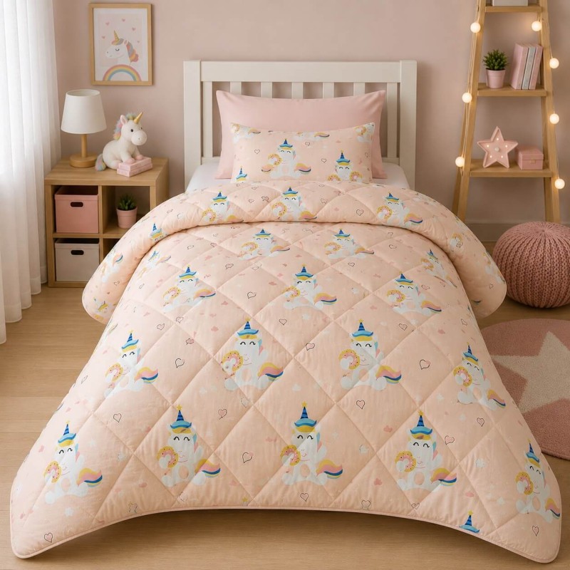 Παιδικό Πάπλωμα Μονό 160x240 cm 100% Cotton - Unicorn Donuts