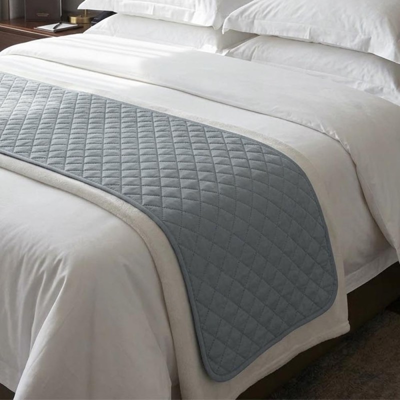 Runner Κρεβατιού Ξενοδοχείου (60x180) 100% Microfiber – Astron Italy Light Grey