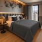 Κουβερλί Υπέρδιπλο Ξενοδοχείου Dark Grey (220x240) – 100% Premium Microfiber