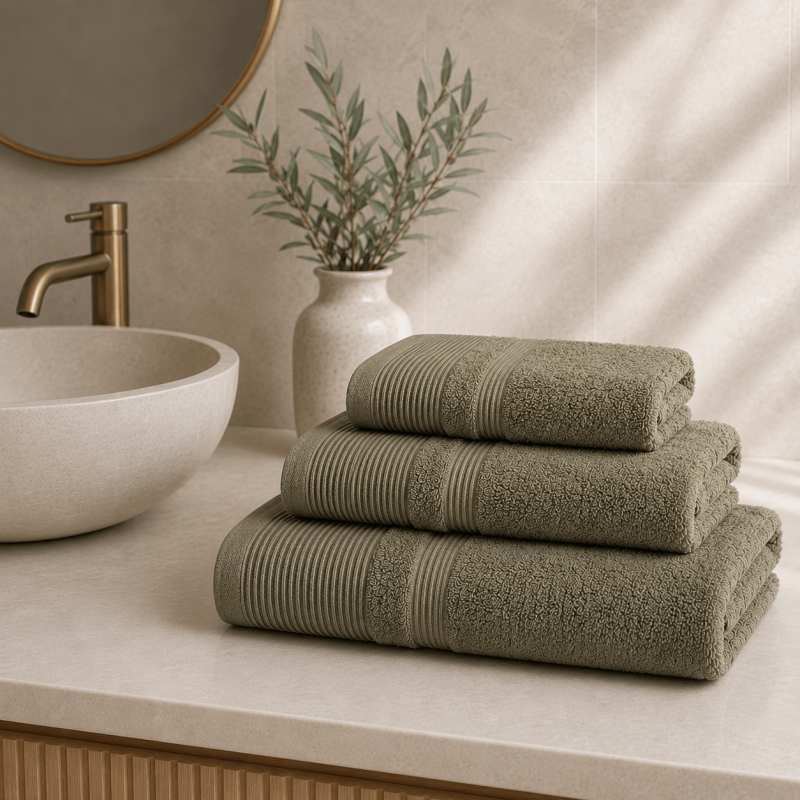 Πετσέτα Χεριών 600gsm (30x50) 100% Βαμβάκι Pennie - Olive