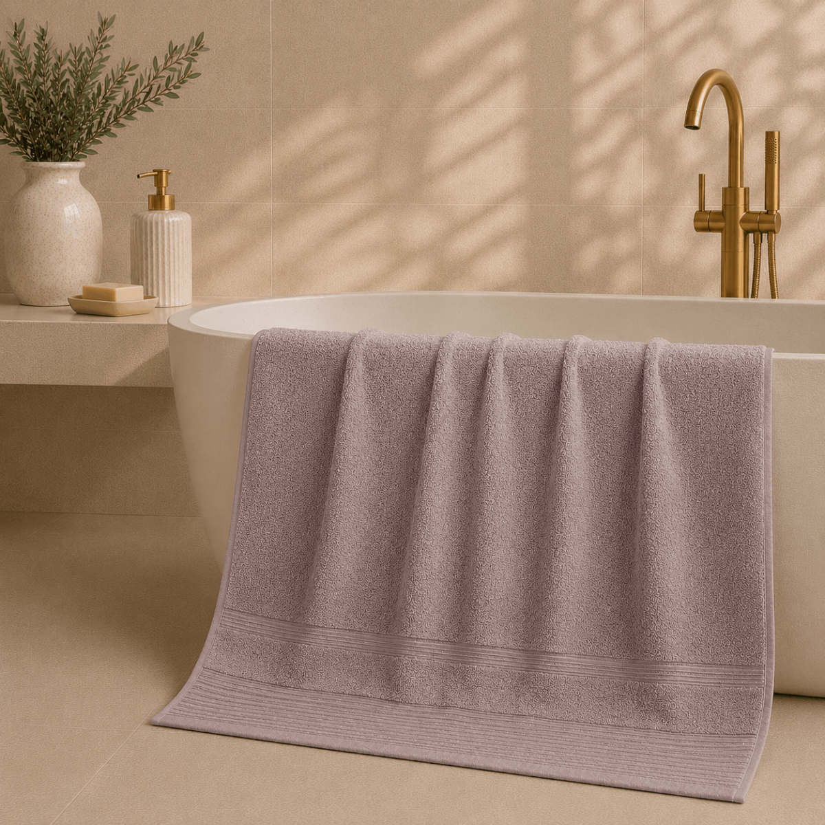 Πετσέτα Πισίνας - Spa Ξενοδοχείου 550gsm (80x150) 100% Βαμβάκι Πεννιέ - Astron Italy Dusty Rose