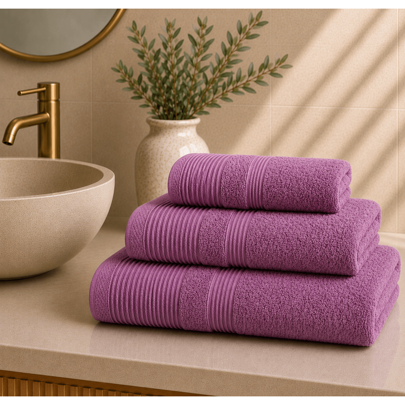 Πετσέτα Σώματος 600gsm (80x150) 100% Βαμβάκι Pennie - Astron Italy Dark Lilac