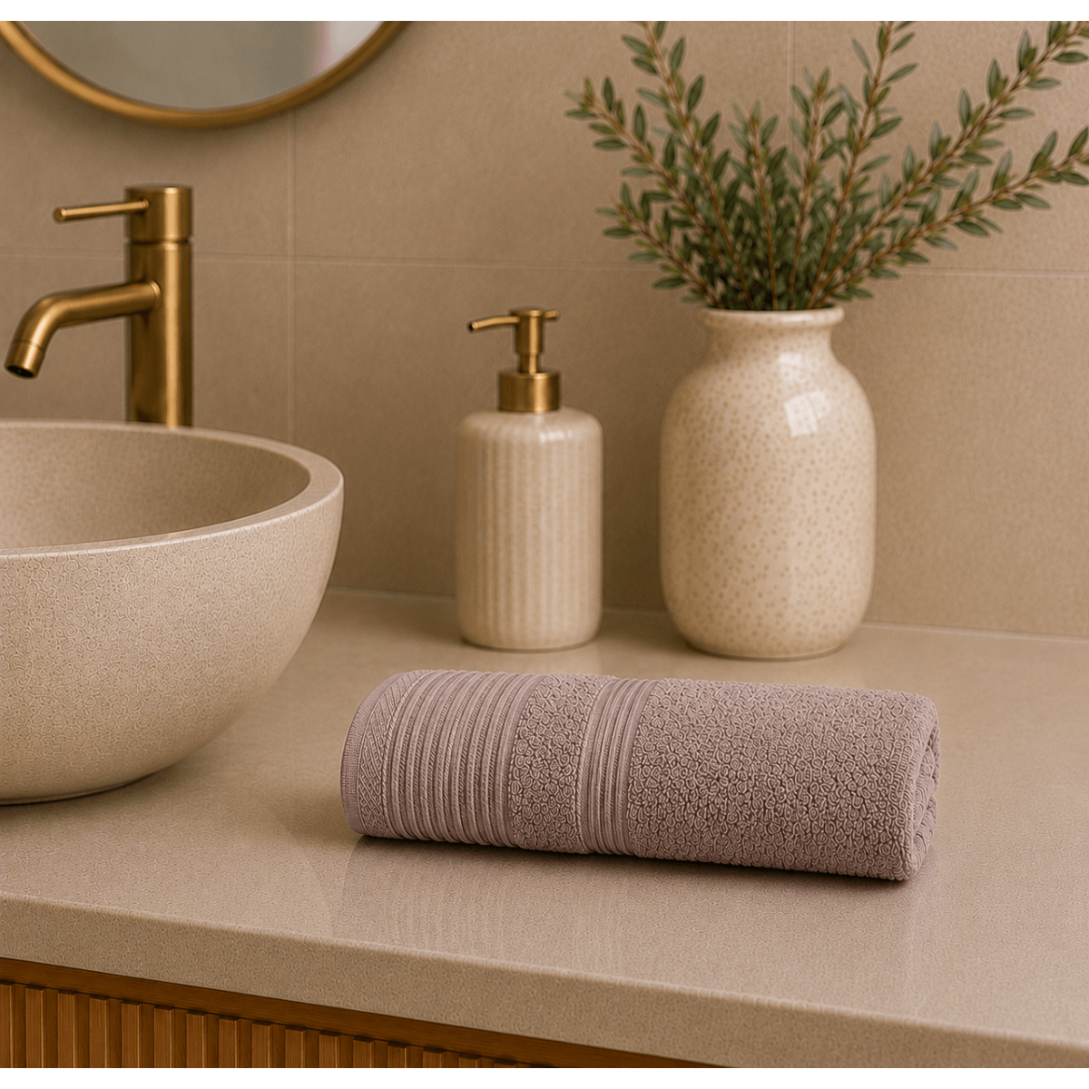 Πετσέτα Χεριών 600gsm (30x50) 100% Βαμβάκι Pennie - Dusty Rose 