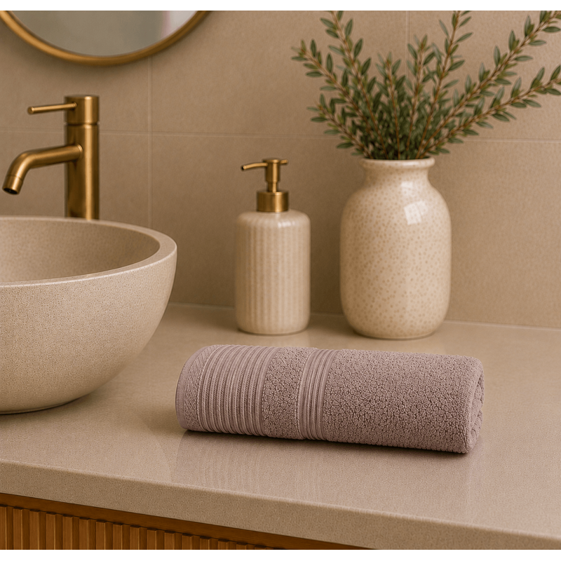 Πετσέτα Χεριών 600gsm (30x50) 100% Βαμβάκι Pennie - Dusty Rose 