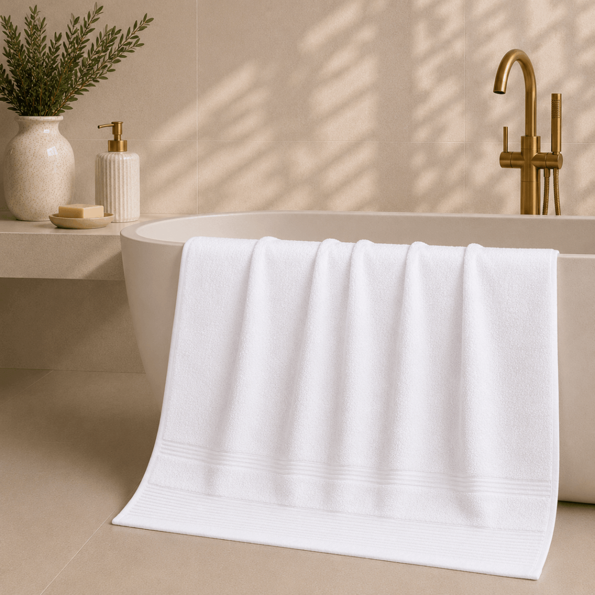 Πετσέτα Σώματος 600gsm (80x150) 100% Βαμβάκι Pennie - Astron Italy White