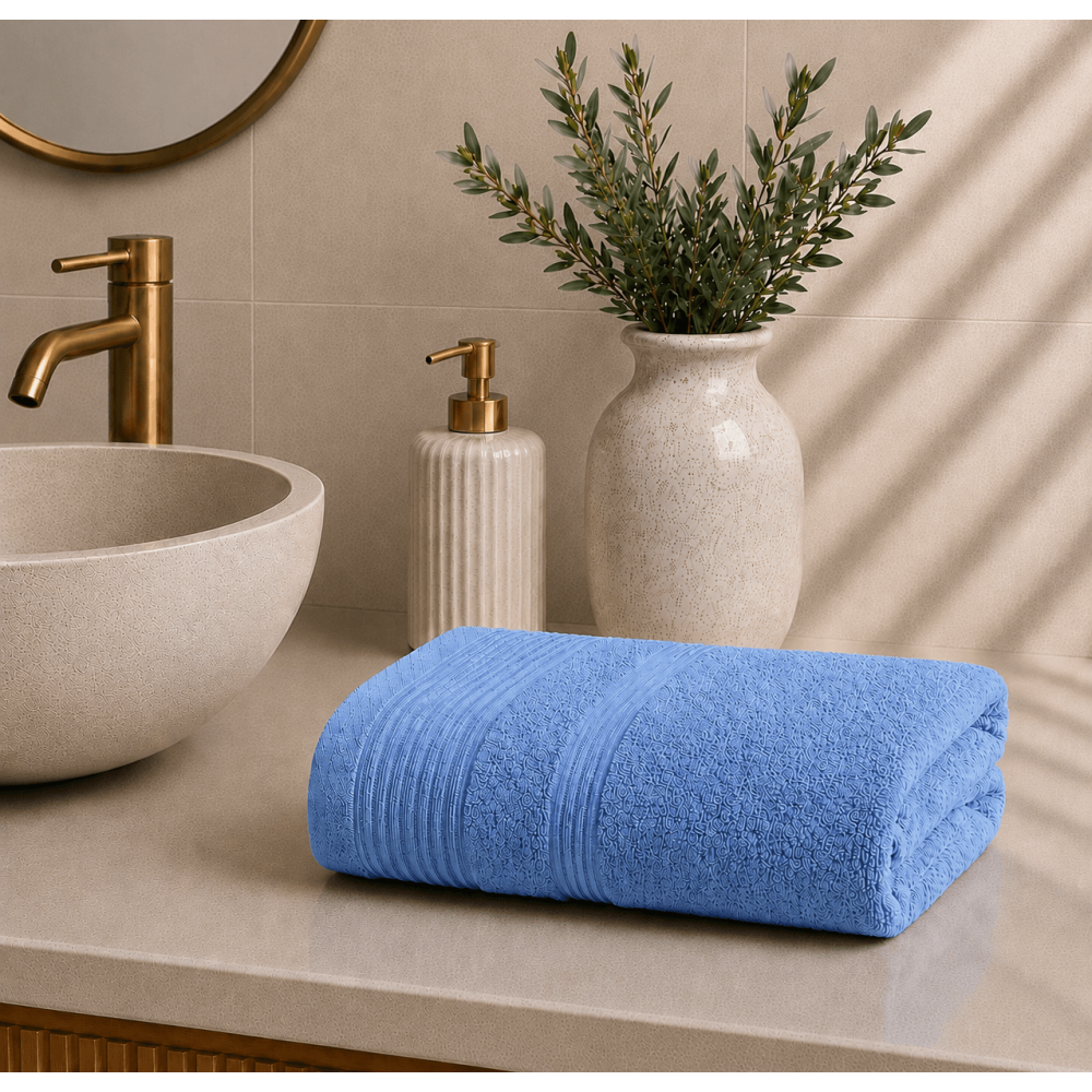Πετσέτα Προσώπου 600gsm (50x90) 100% Βαμβάκι Pennie - Blue