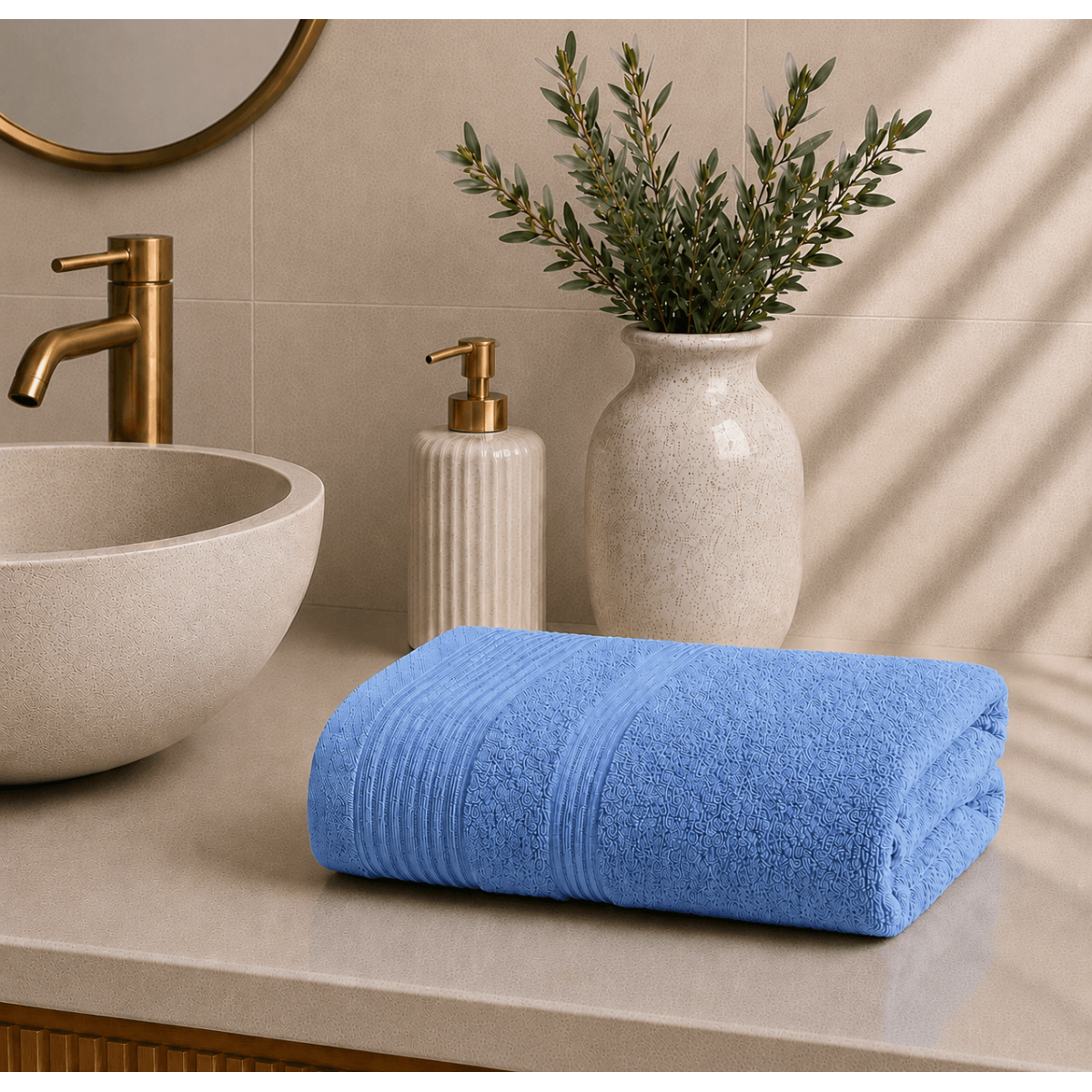 Πετσέτα Προσώπου 600gsm (50x90) 100% Βαμβάκι Pennie - Blue