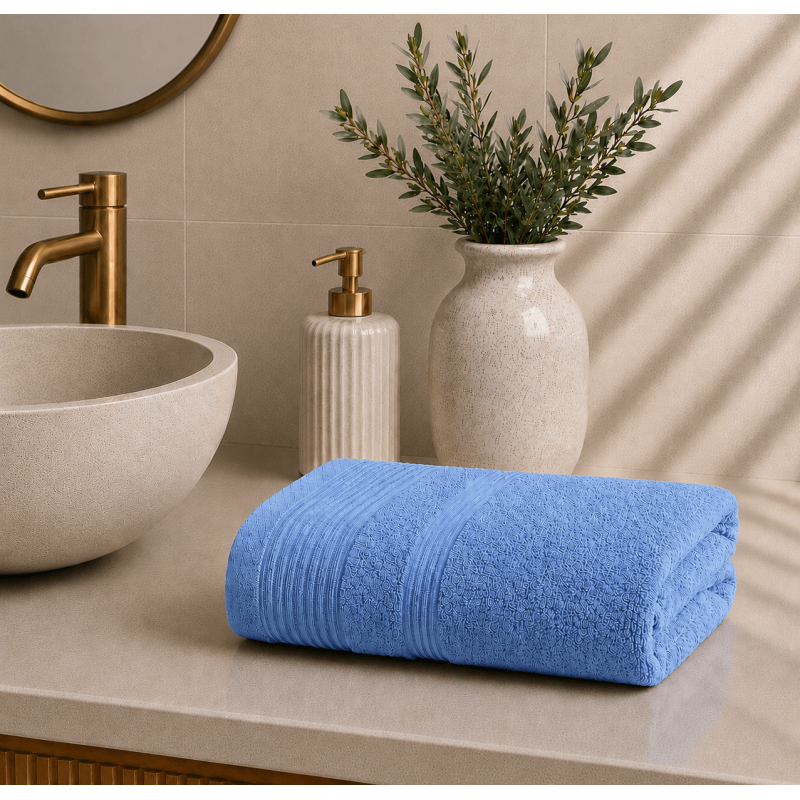Πετσέτα Προσώπου 600gsm (50x90) 100% Βαμβάκι Pennie - Blue
