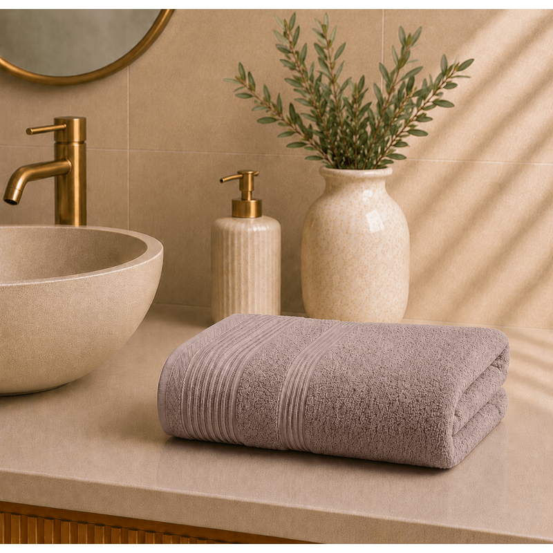 Πετσέτα Προσώπου 600gsm (50x90) 100% Βαμβάκι Pennie - Dusty Rose