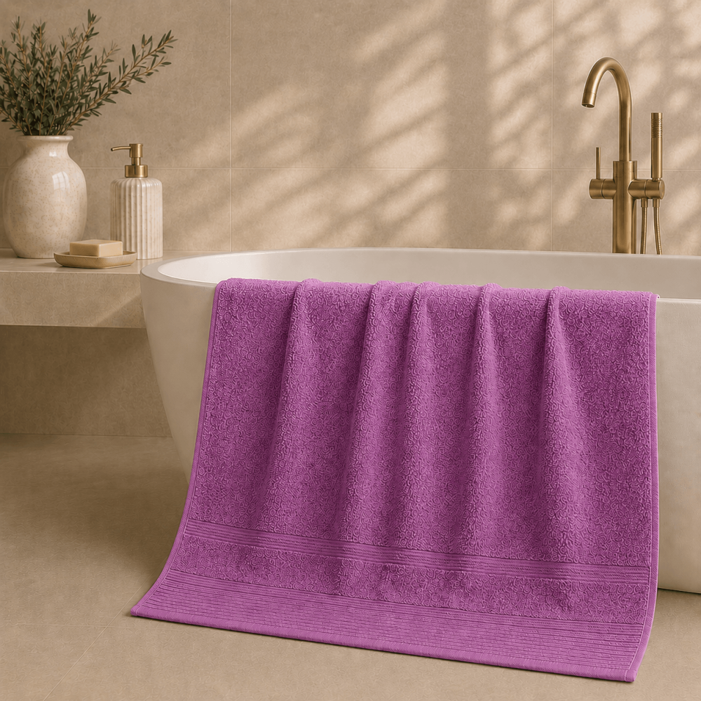Πετσέτα Σώματος 600gsm (80x150) 100% Βαμβάκι Pennie - Astron Italy Dark Lilac
