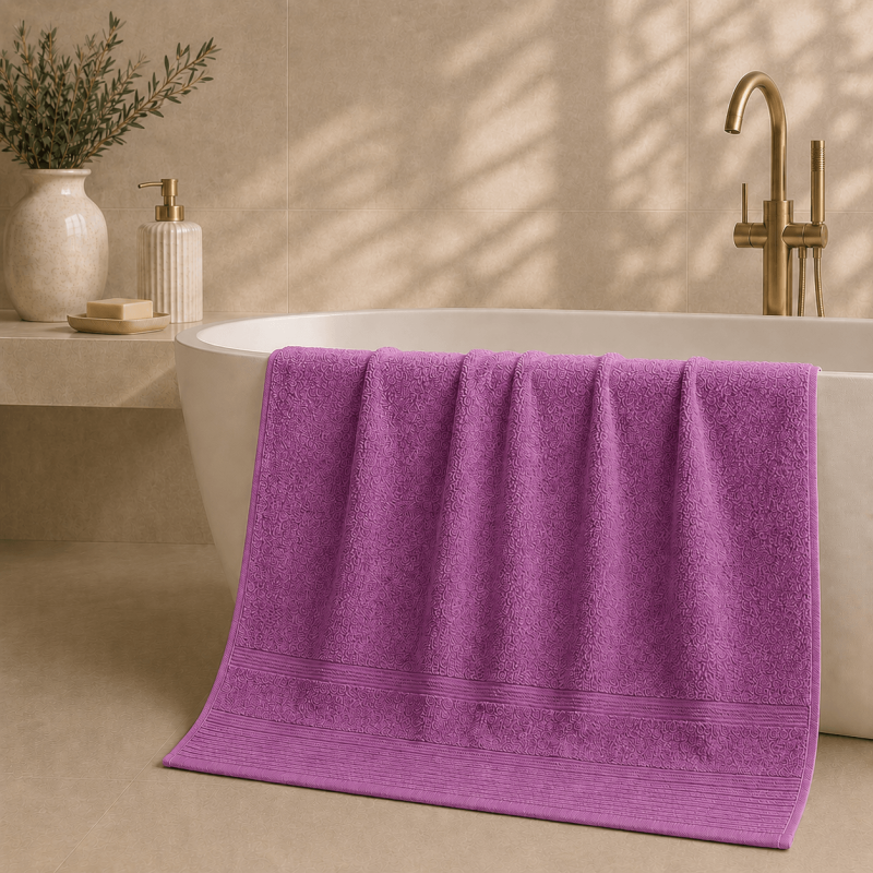 Πετσέτα Σώματος 600gsm (80x150) 100% Βαμβάκι Pennie - Astron Italy Dark Lilac