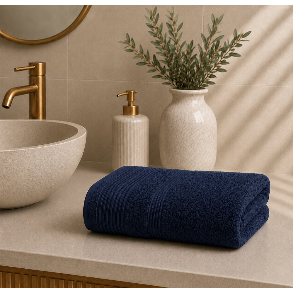 Πετσέτα Προσώπου 600gsm (50x90) 100% Βαμβάκι Pennie - Navy Blue