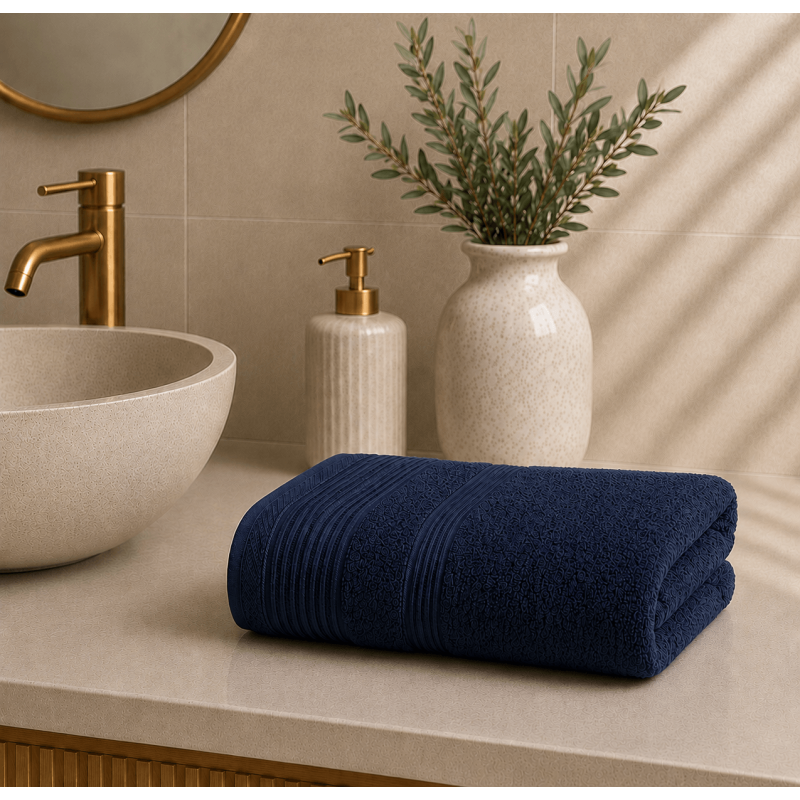 Πετσέτα Προσώπου 600gsm (50x90) 100% Βαμβάκι Pennie - Navy Blue