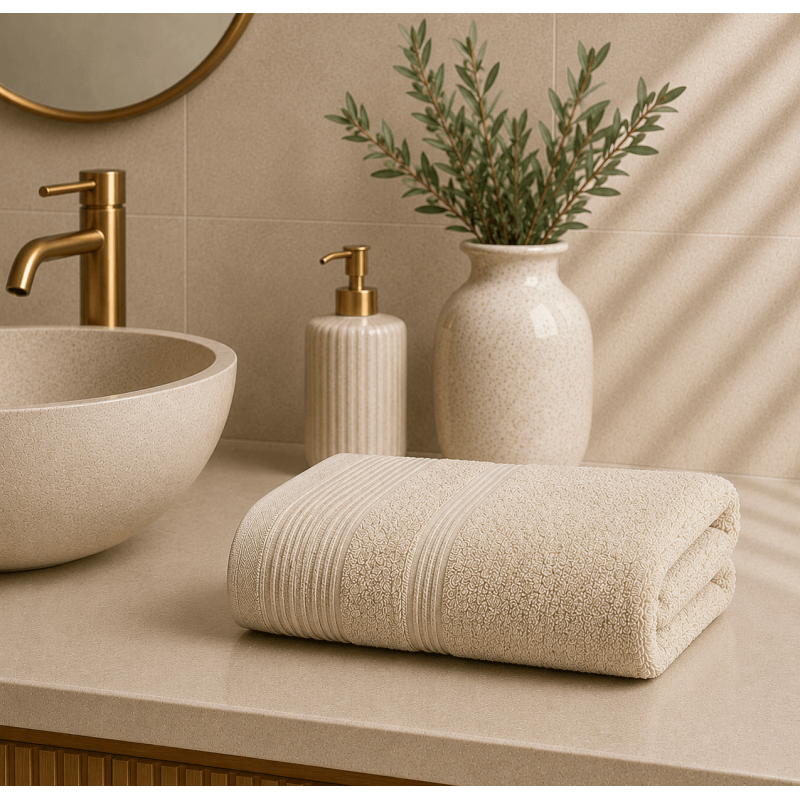 Πετσέτα Προσώπου 600gsm (50x90) 100% Βαμβάκι Pennie - Beige