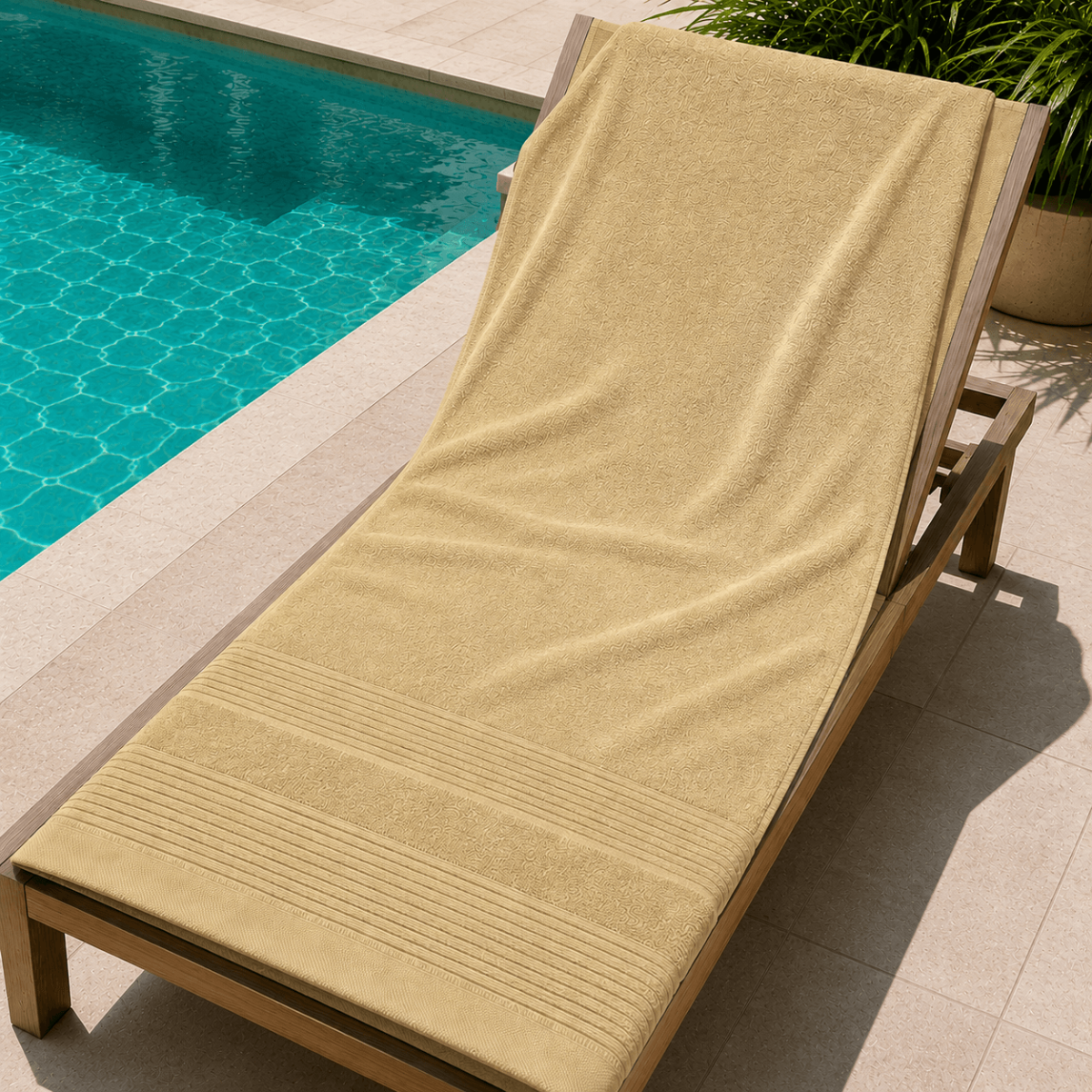 Πετσέτα Πισίνας - Spa Ξενοδοχείου 550gsm (80x150) 100% Βαμβάκι Πεννιέ - Astron Italy Yellow