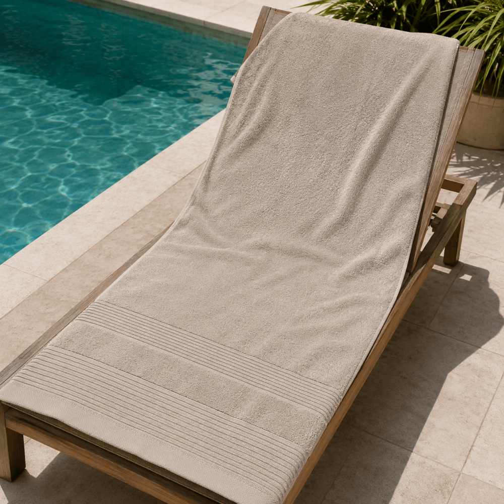Πετσέτα Πισίνας - Spa Ξενοδοχείου 550gsm (80x150) 100% Βαμβάκι Πεννιέ - Astron Italy Beige