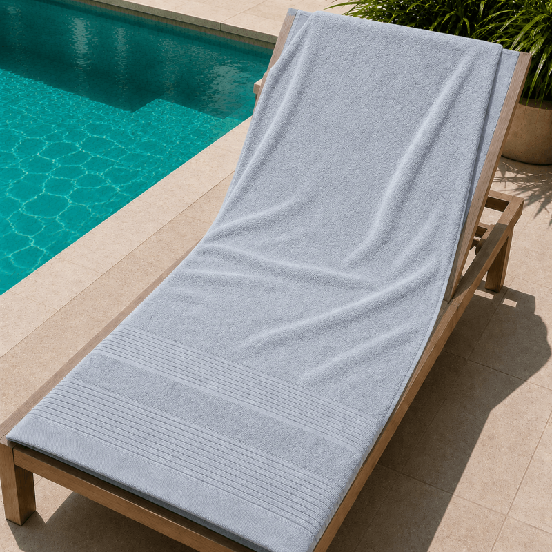 Πετσέτα Πισίνας - Spa Ξενοδοχείου 550gsm (80x150) 100% Βαμβάκι Πεννιέ - Astron Italy Light Grey