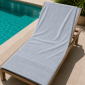 Πετσέτα Πισίνας - Spa Ξενοδοχείου 550gsm (80x150) 100% Βαμβάκι Πεννιέ - Astron Italy Light Grey