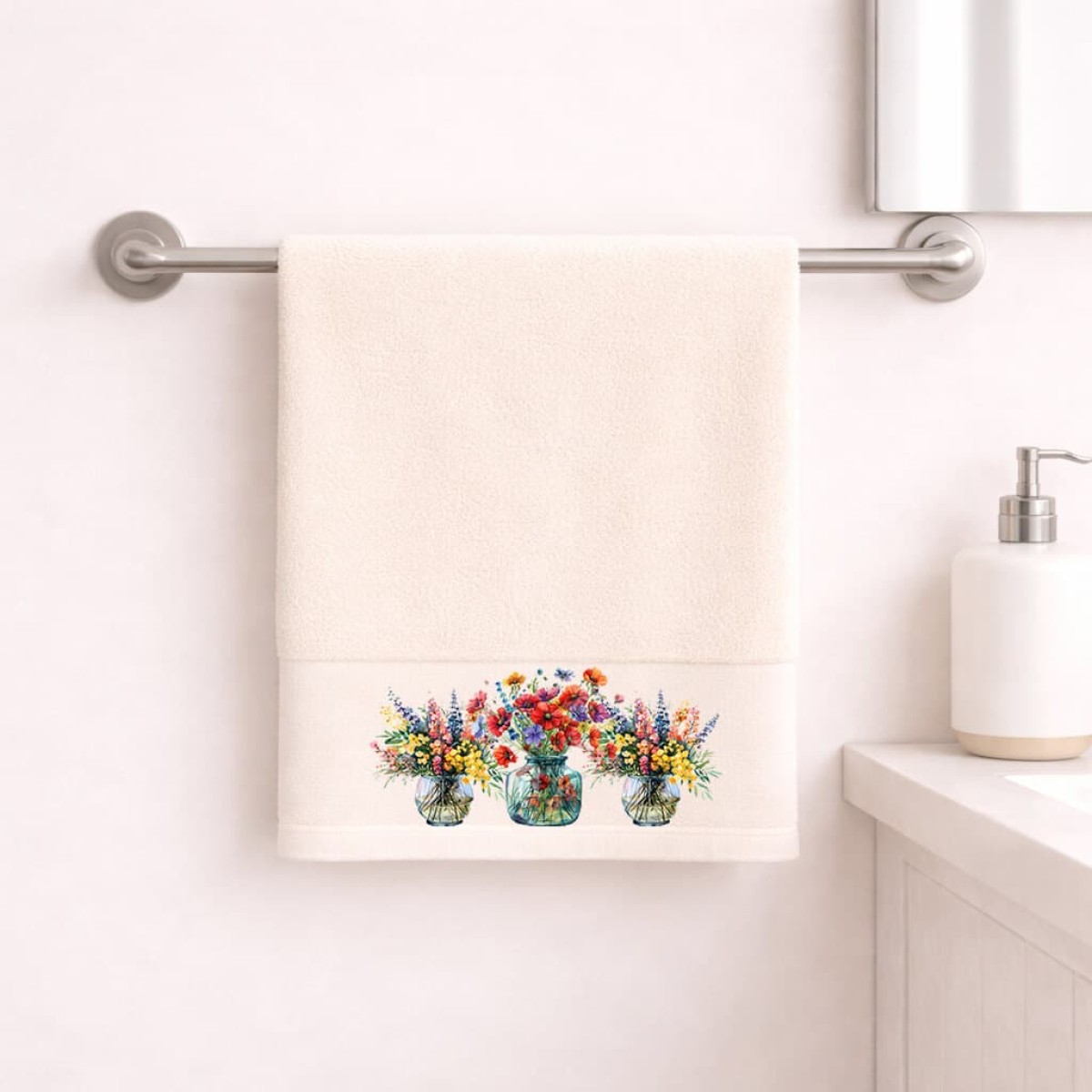 Πετσέτα Προσώπου Astron Italy Blossom Ecru (50x90) – 100% Βαμβάκι Πεννιέ 550gsm