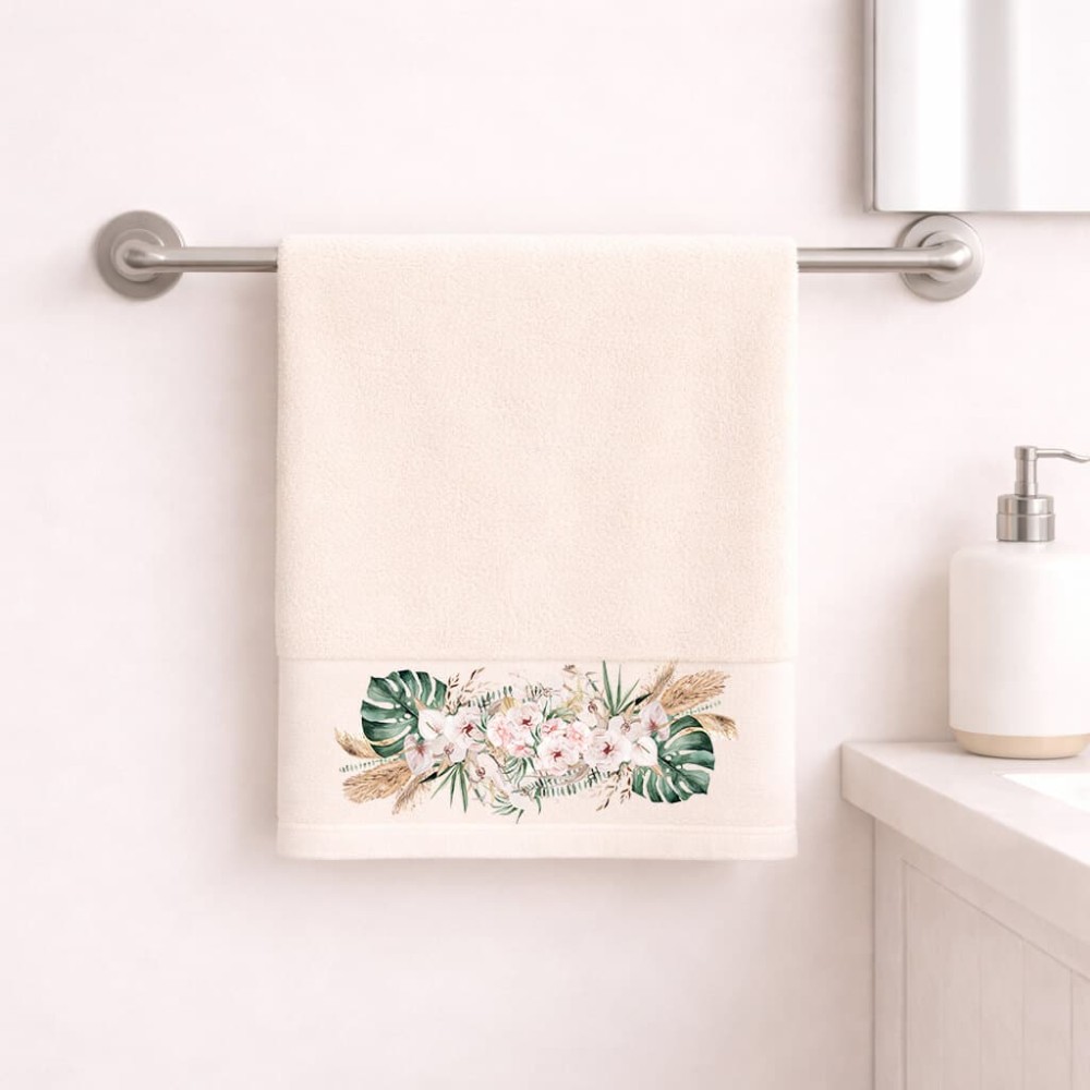 Πετσέτα Προσώπου Astron Italy Boho Ecru (50x90) – 100% Βαμβάκι Πεννιέ 550gsm